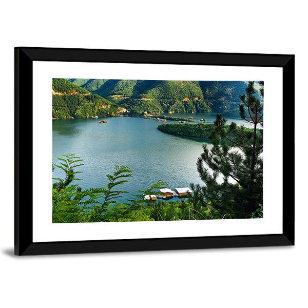 Lake At Vacha River Canvas Wall Art-5 Horizontal-Gallery Wrap-22" x 12"-Tiaracle