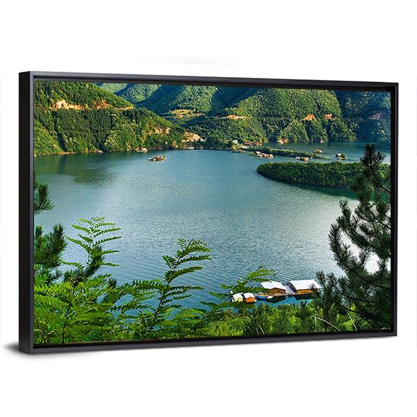 Lake At Vacha River Canvas Wall Art-5 Horizontal-Gallery Wrap-22" x 12"-Tiaracle