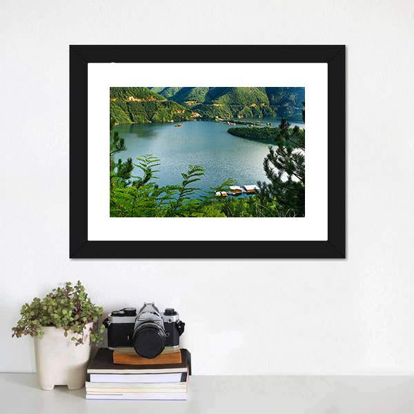 Lake At Vacha River Canvas Wall Art-1 Piece-Framed Print-20" x 16"-Tiaracle