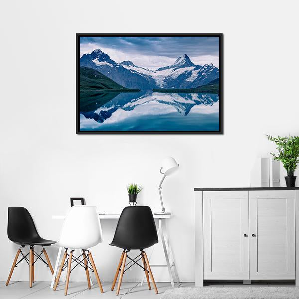 Lake Bachalpsee Switzerland Panoramic Canvas Wall Art-1 Piece-36" x 12"-Tiaracle