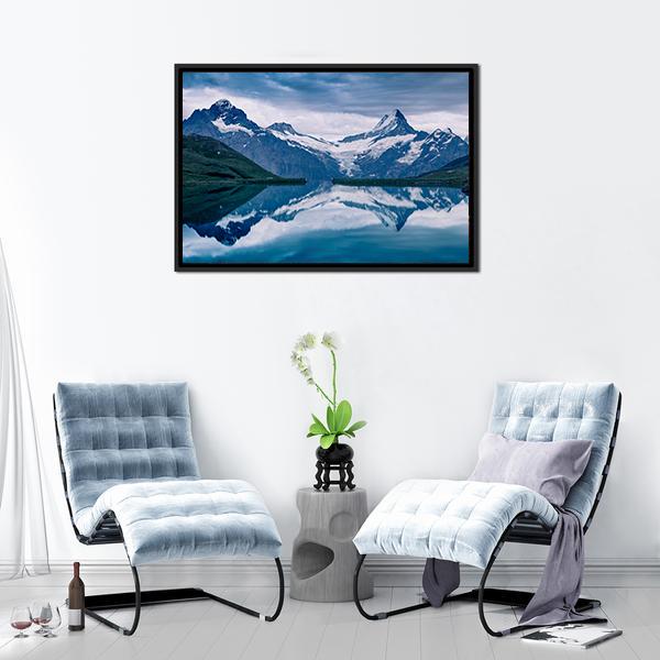 Lake Bachalpsee Switzerland Panoramic Canvas Wall Art-1 Piece-36" x 12"-Tiaracle