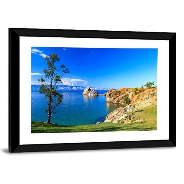 Lake Baikal In Russia Canvas Wall Art-3 Horizontal-Gallery Wrap-25" x 16"-Tiaracle
