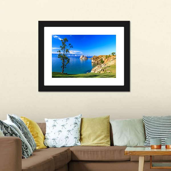 Lake Baikal In Russia Canvas Wall Art-3 Horizontal-Gallery Wrap-25" x 16"-Tiaracle