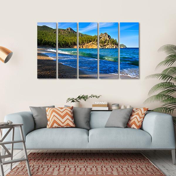 Lake Baikal Russia Canvas Wall Art-5 Horizontal-Gallery Wrap-22" x 12"-Tiaracle