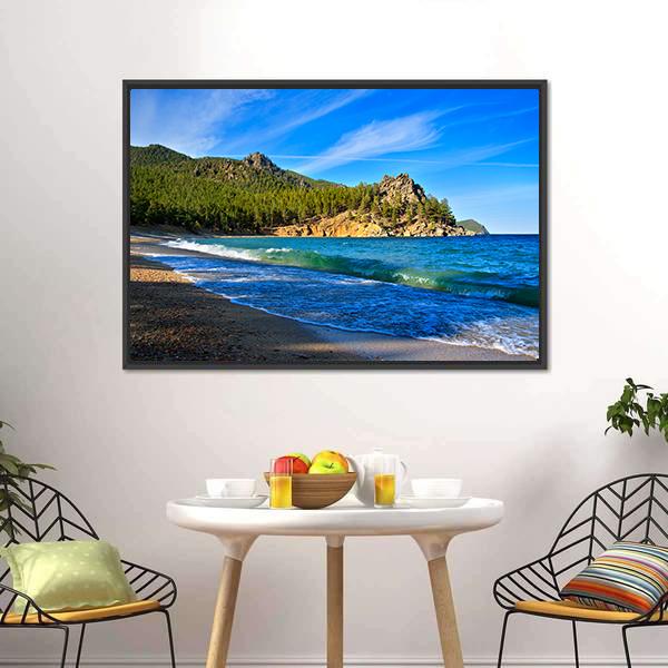 Lake Baikal Russia Canvas Wall Art-5 Horizontal-Gallery Wrap-22" x 12"-Tiaracle