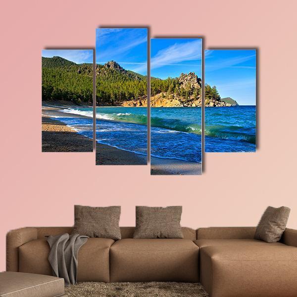 Lake Baikal Russia Canvas Wall Art-4 Pop-Gallery Wrap-50" x 32"-Tiaracle