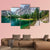 Lake Between Mountains Canvas Wall Art-3 Horizontal-Gallery Wrap-37" x 24"-Tiaracle