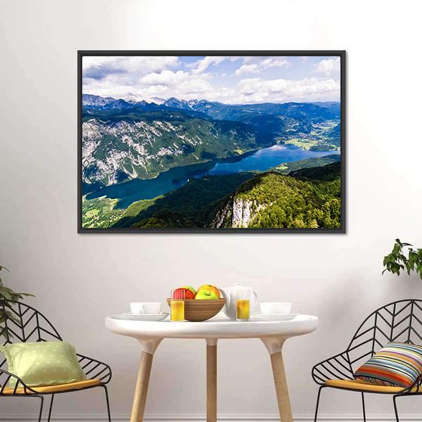Lake Bohinj Canvas Wall Art-3 Horizontal-Gallery Wrap-25" x 16"-Tiaracle