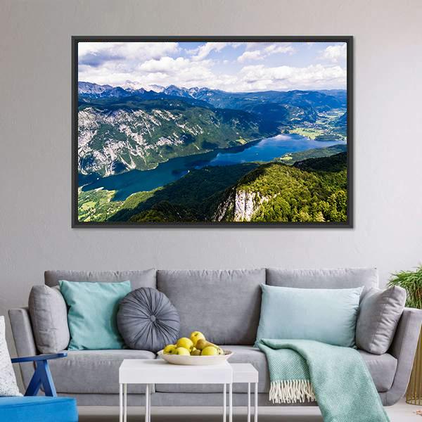 Lake Bohinj Canvas Wall Art-3 Horizontal-Gallery Wrap-25" x 16"-Tiaracle