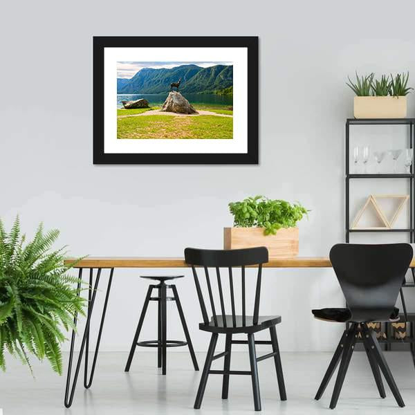 Lake Bohinj In Slovenia Panoramic Canvas Wall Art-1 Piece-36" x 12"-Tiaracle