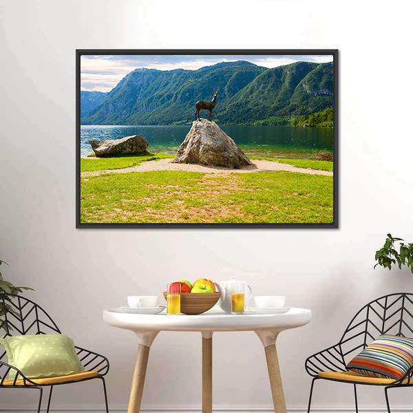Lake Bohinj In Slovenia Panoramic Canvas Wall Art-1 Piece-36" x 12"-Tiaracle