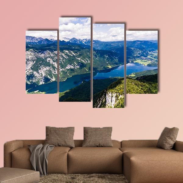 Lake Bohinj Canvas Wall Art-4 Pop-Gallery Wrap-50" x 32"-Tiaracle