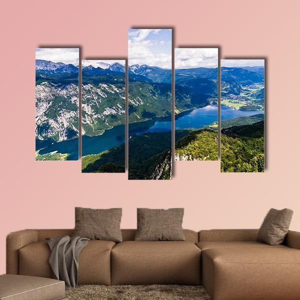 Lake Bohinj Canvas Wall Art-5 Pop-Gallery Wrap-47" x 32"-Tiaracle