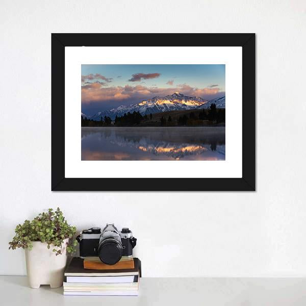 Lake Camp New Zealand Canvas Wall Art-1 Piece-Framed Print-20" x 16"-Tiaracle
