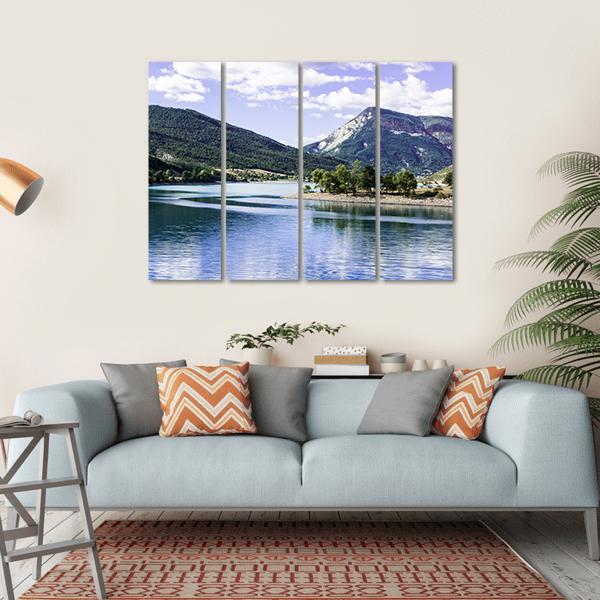 Lake Castillon France Canvas Wall Art-4 Horizontal-Gallery Wrap-34" x 24"-Tiaracle