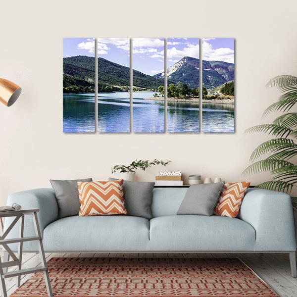 Lake Castillon France Canvas Wall Art-5 Horizontal-Gallery Wrap-22" x 12"-Tiaracle