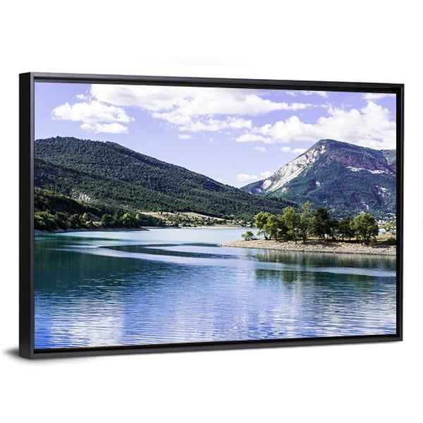 Lake Castillon France Canvas Wall Art-3 Horizontal-Gallery Wrap-25" x 16"-Tiaracle