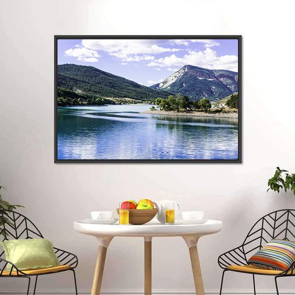 Lake Castillon France Canvas Wall Art-3 Horizontal-Gallery Wrap-25" x 16"-Tiaracle