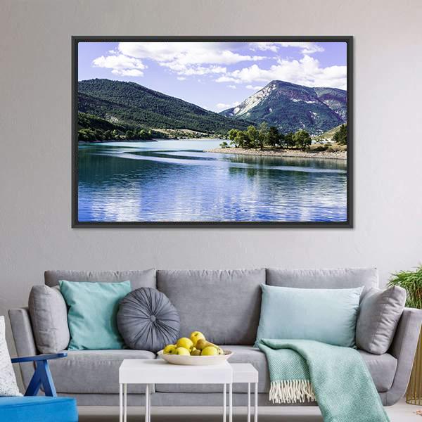 Lake Castillon France Canvas Wall Art-3 Horizontal-Gallery Wrap-25" x 16"-Tiaracle
