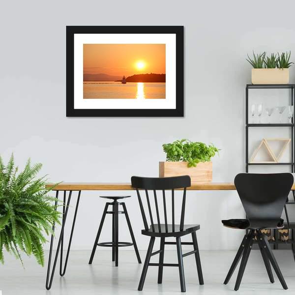 Lake Champlain At Sunset Canvas Wall Art-3 Horizontal-Gallery Wrap-25" x 16"-Tiaracle