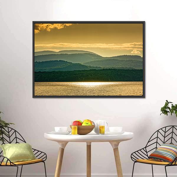 Lake Champlain Canvas Wall Art-3 Horizontal-Gallery Wrap-25&quot; x 16&quot;-Tiaracle