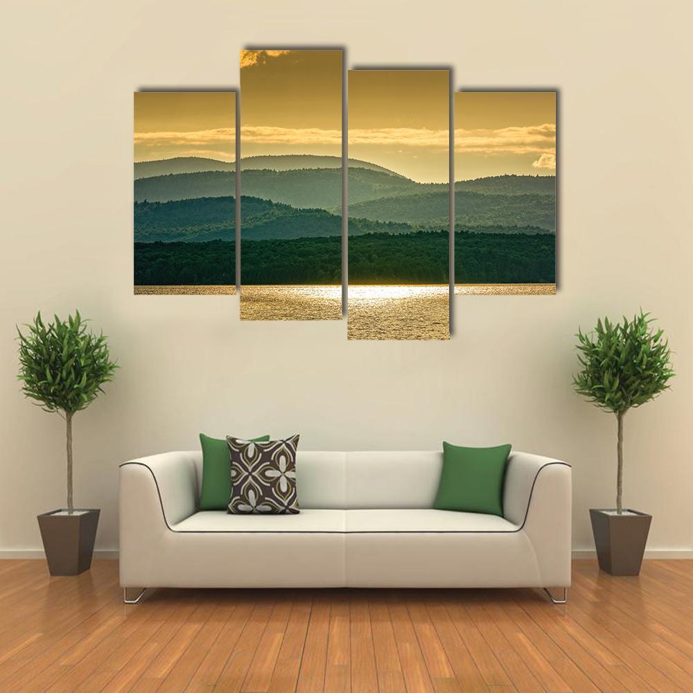 Lake Champlain Canvas Wall Art-4 Pop-Gallery Wrap-50&quot; x 32&quot;-Tiaracle