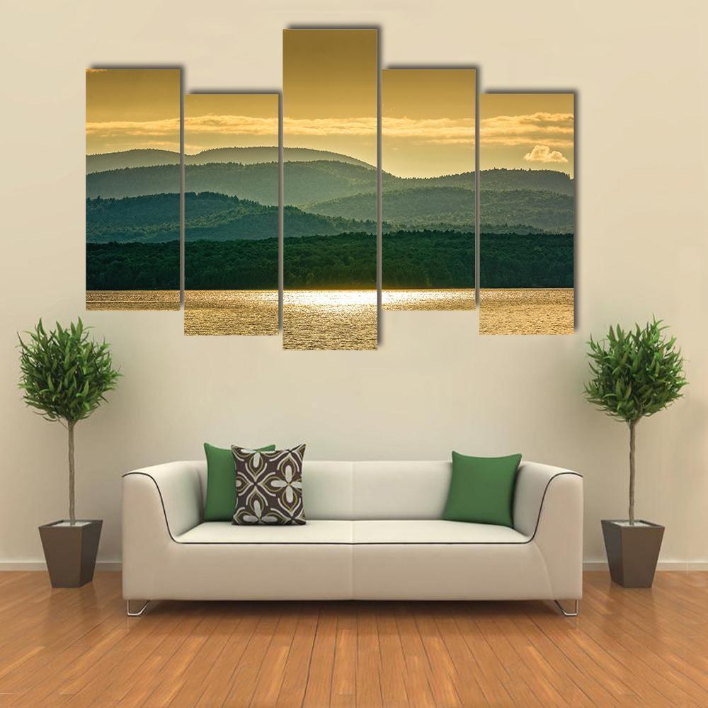 Lake Champlain Canvas Wall Art-5 Pop-Gallery Wrap-47&quot; x 32&quot;-Tiaracle