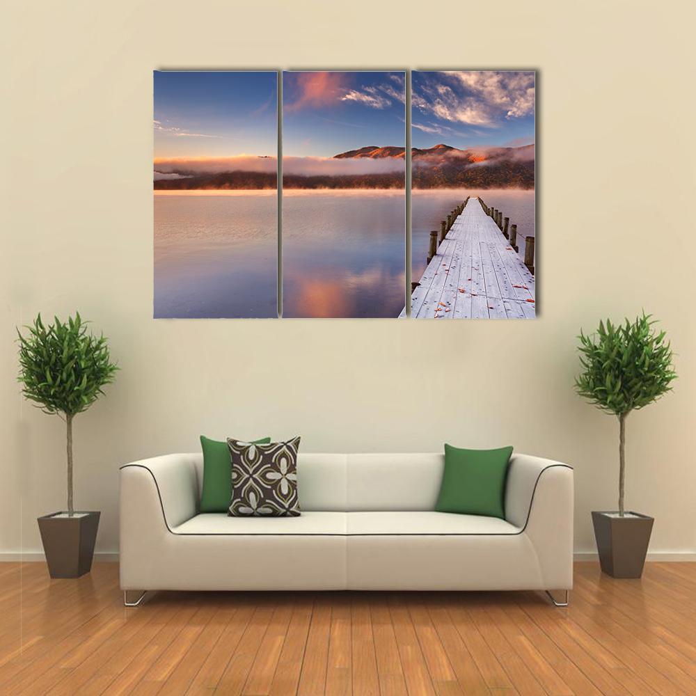 Lake Chuzenji Japan Canvas Wall Art-3 Horizontal-Gallery Wrap-37" x 24"-Tiaracle