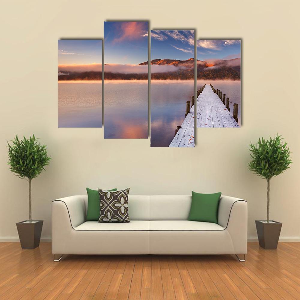 Lake Chuzenji Japan Canvas Wall Art-4 Pop-Gallery Wrap-50" x 32"-Tiaracle