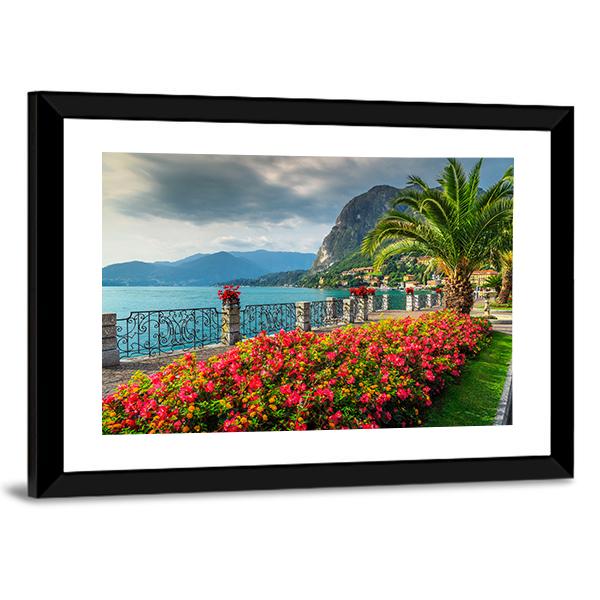 Lake Como In Italy Canvas Wall Art-3 Horizontal-Gallery Wrap-25" x 16"-Tiaracle