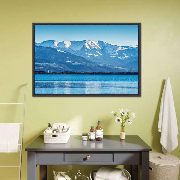 Lake Constance Bodensee Canvas Wall Art-1 Piece-Floating Frame-24" x 16"-Tiaracle