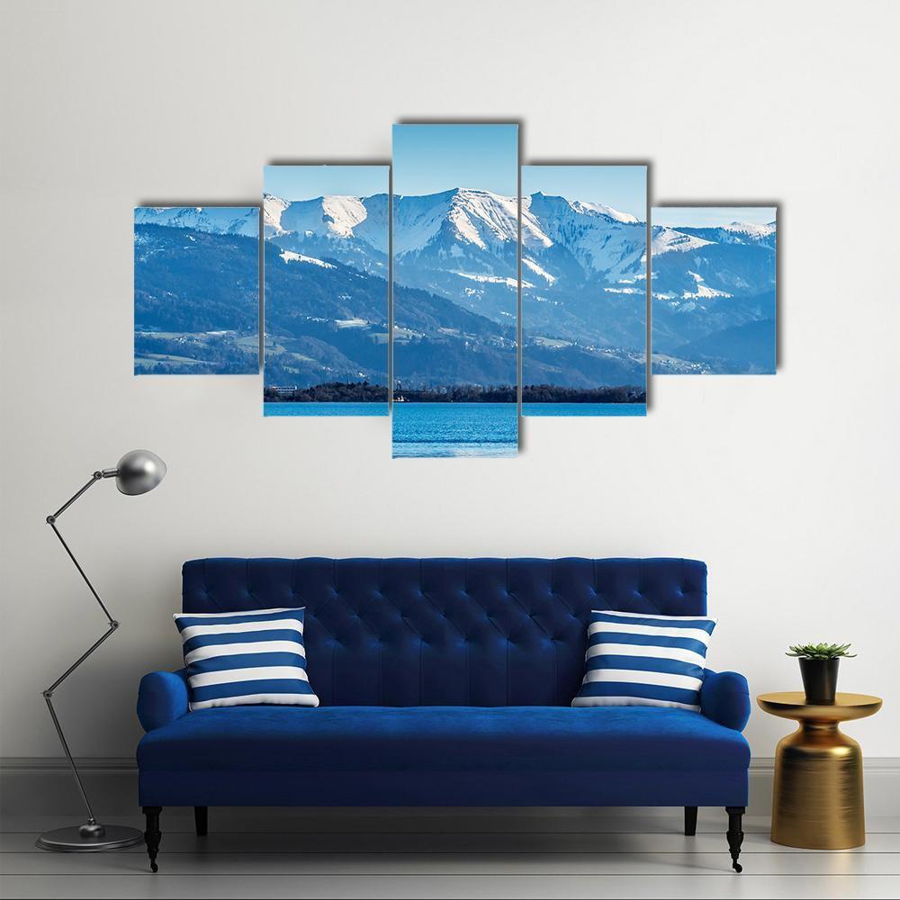 Lake Constance Bodensee Canvas Wall Art-5 Star-Gallery Wrap-62" x 32"-Tiaracle