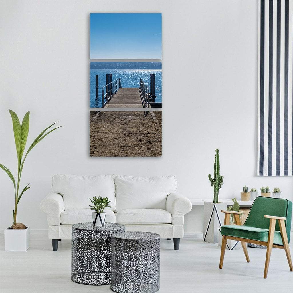 Lake Constance In Europe Vertical Canvas Wall Art-3 Vertical-Gallery Wrap-12" x 25"-Tiaracle
