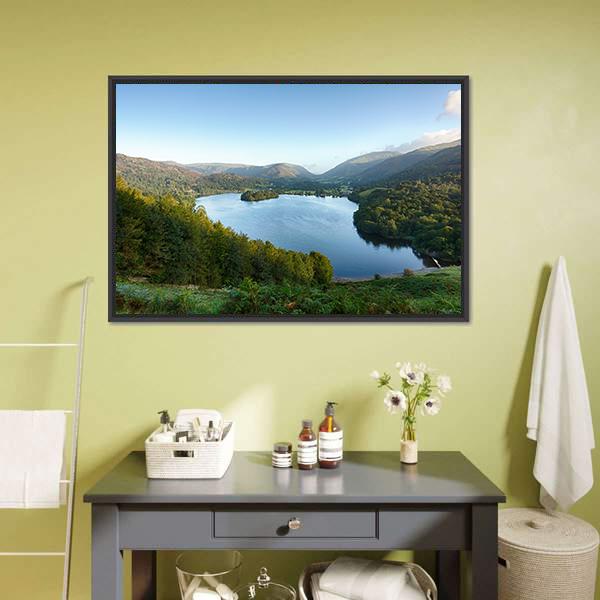 Lake District In England Canvas Wall Art-1 Piece-Floating Frame-36" x 24"-Tiaracle