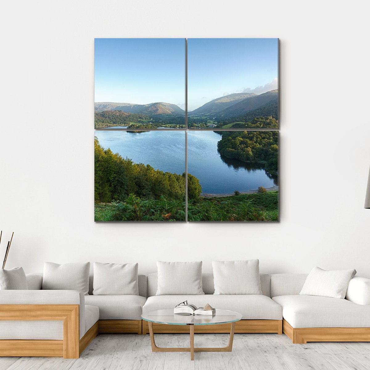 Lake District In England Canvas Wall Art-4 Square-Gallery Wrap-17" x 17"-Tiaracle