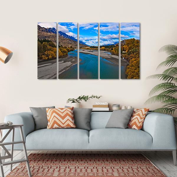 Lake Dunstan Canvas Wall Art-5 Horizontal-Gallery Wrap-22" x 12"-Tiaracle