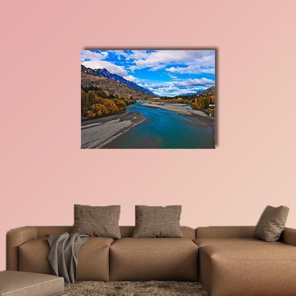 Lake Dunstan Canvas Wall Art-1 Piece-Gallery Wrap-48" x 32"-Tiaracle