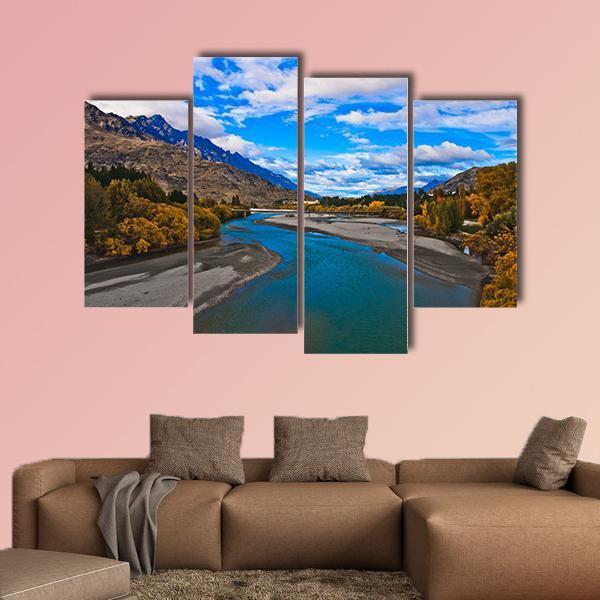 Lake Dunstan Canvas Wall Art-4 Pop-Gallery Wrap-50" x 32"-Tiaracle