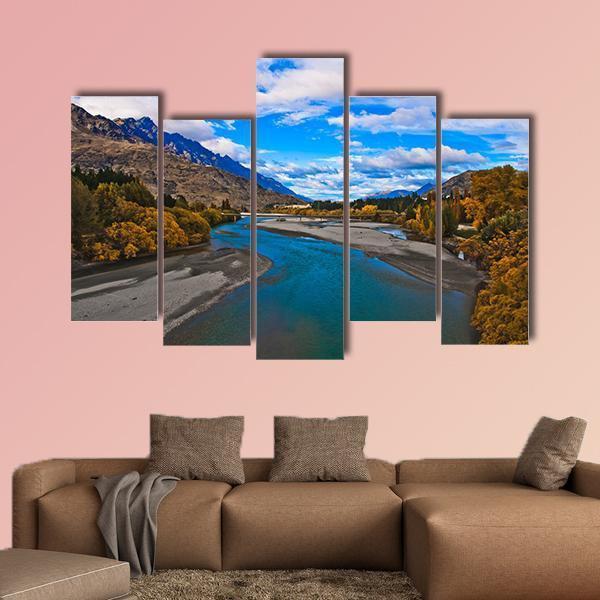 Lake Dunstan Canvas Wall Art-5 Pop-Gallery Wrap-47" x 32"-Tiaracle