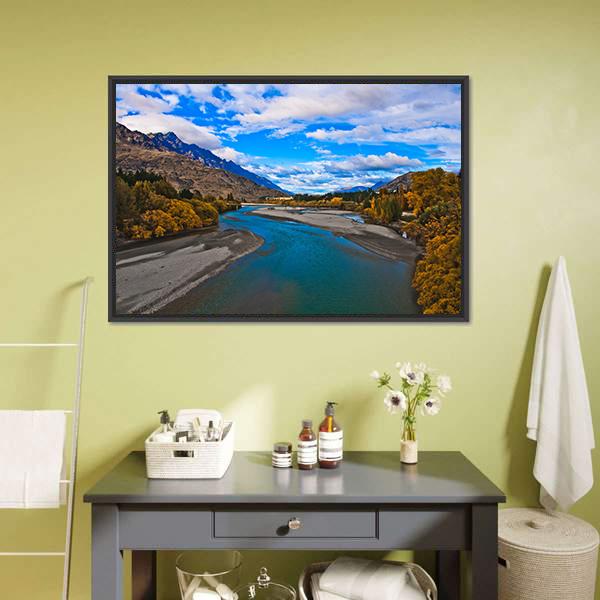 Lake Dunstan Canvas Wall Art-3 Horizontal-Gallery Wrap-25" x 16"-Tiaracle