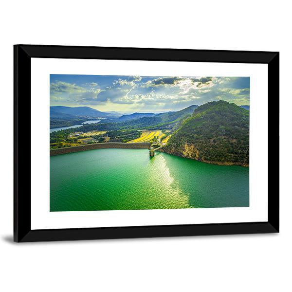 Lake Eildon At Sunset Canvas Wall Art-3 Horizontal-Gallery Wrap-25" x 16"-Tiaracle
