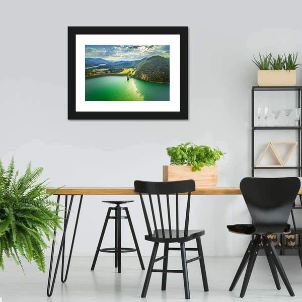 Lake Eildon At Sunset Canvas Wall Art-3 Horizontal-Gallery Wrap-25" x 16"-Tiaracle
