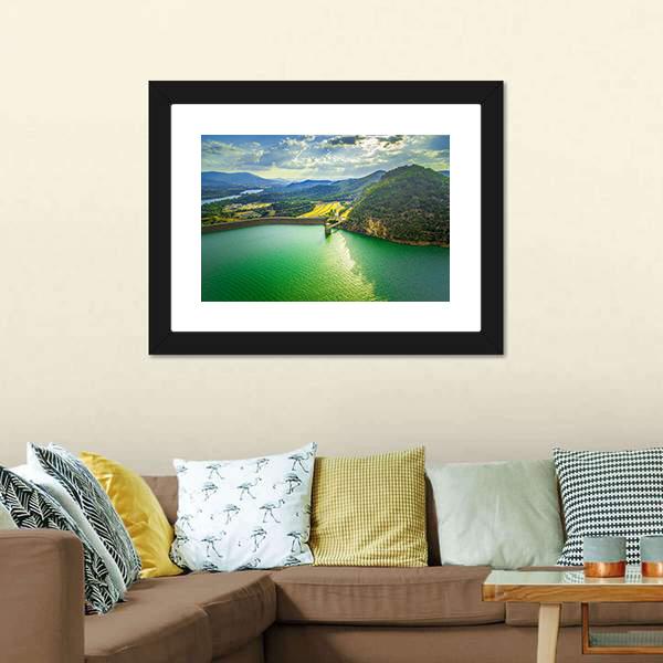 Lake Eildon At Sunset Canvas Wall Art-3 Horizontal-Gallery Wrap-25" x 16"-Tiaracle