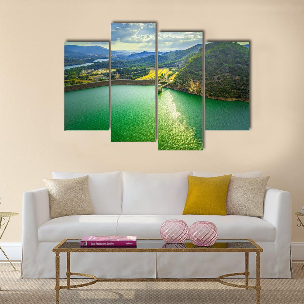 Lake Eildon At Sunset Canvas Wall Art-4 Pop-Gallery Wrap-50" x 32"-Tiaracle
