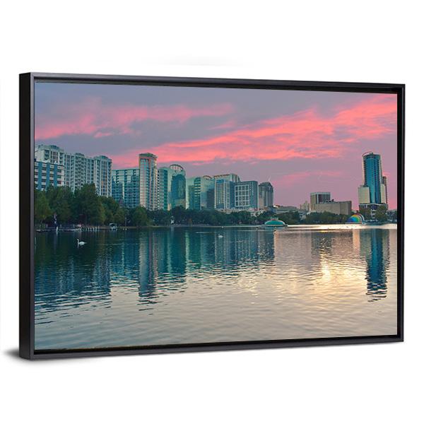Lake Eola Park Florida Canvas Wall Art-3 Horizontal-Gallery Wrap-25" x 16"-Tiaracle