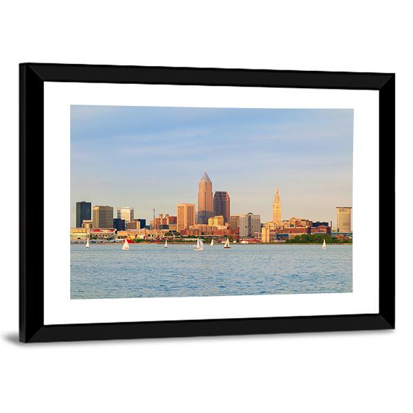Lake Erie Ohio Panoramic Canvas Wall Art-1 Piece-36" x 12"-Tiaracle