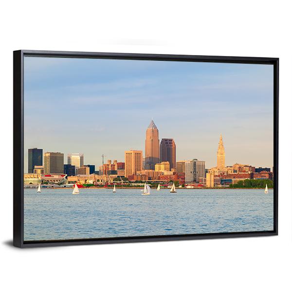 Lake Erie Ohio Panoramic Canvas Wall Art-1 Piece-36" x 12"-Tiaracle