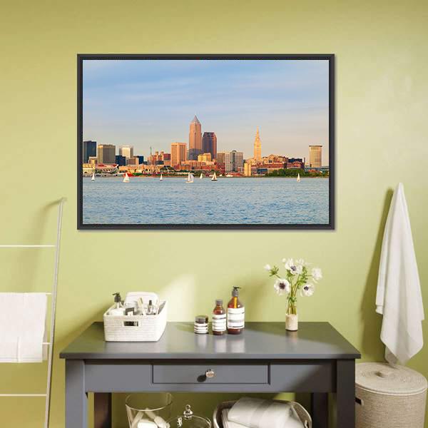 Lake Erie Ohio Panoramic Canvas Wall Art-1 Piece-36" x 12"-Tiaracle