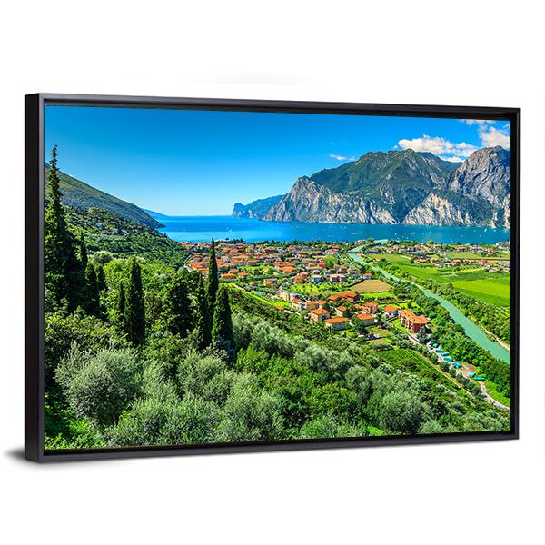 Lake Garda Canvas Wall Art-3 Horizontal-Gallery Wrap-25" x 16"-Tiaracle