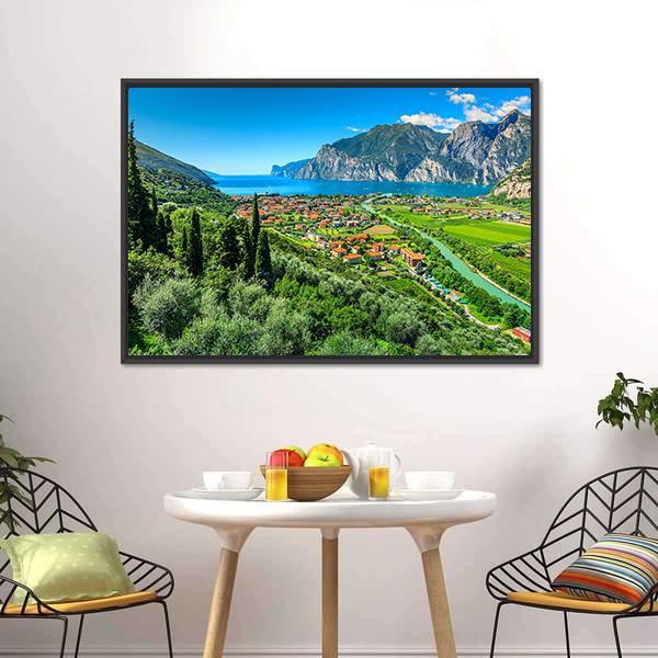 Lake Garda Canvas Wall Art-3 Horizontal-Gallery Wrap-25" x 16"-Tiaracle